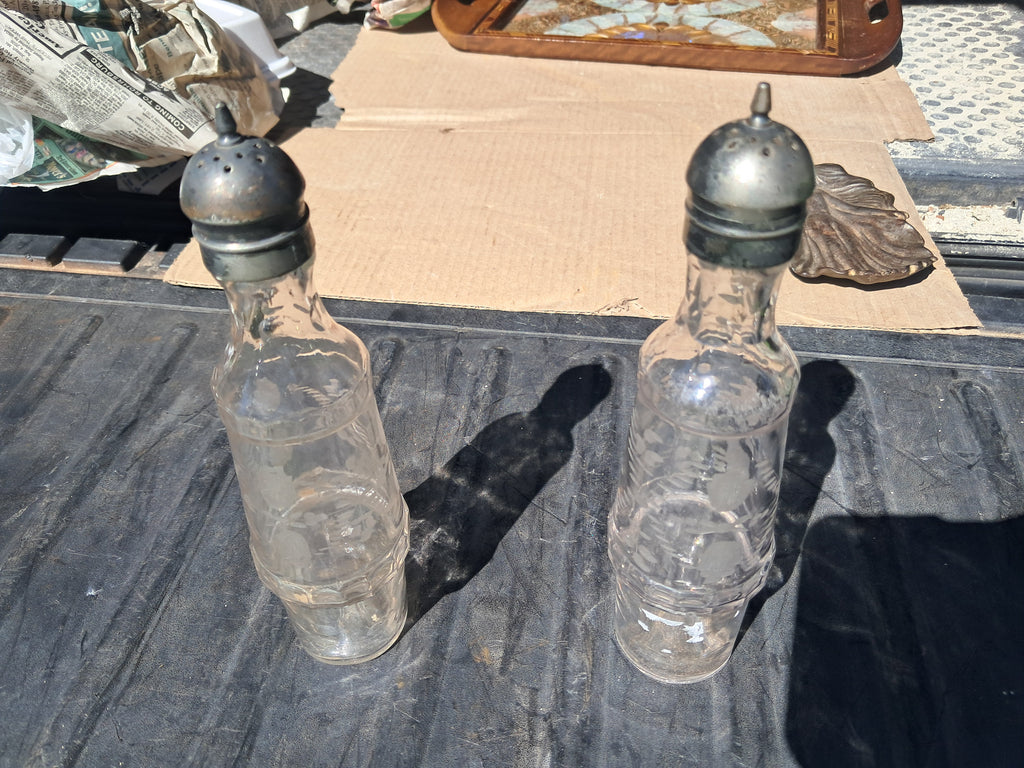 Victorian Cut Glass Salt & Pepper