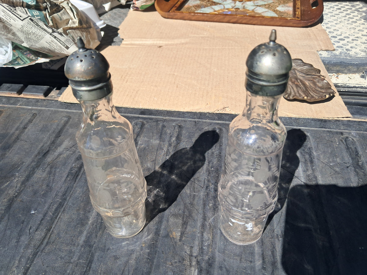 Victorian Cut Glass Salt & Pepper