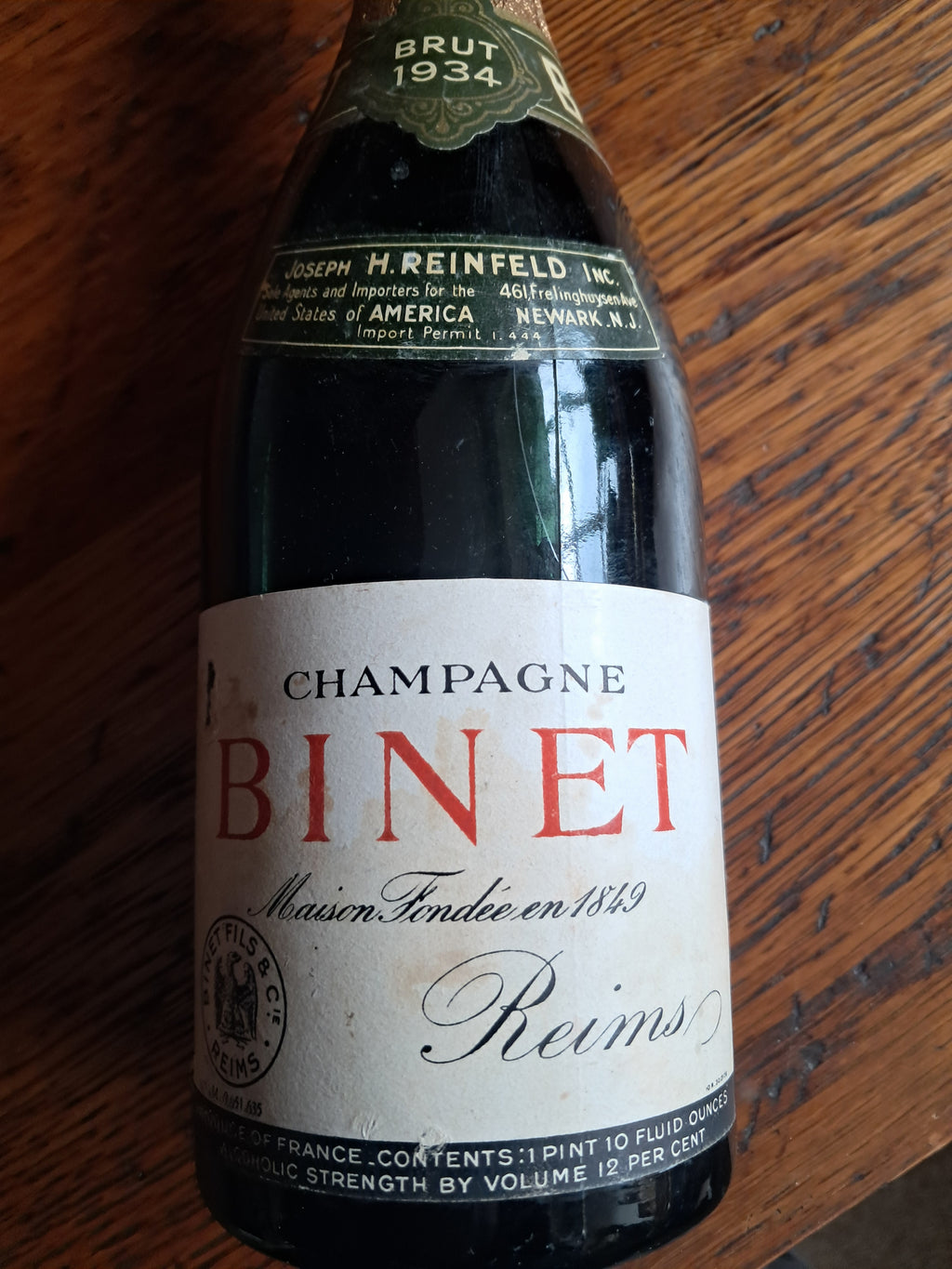 1950s Champagne Bottle