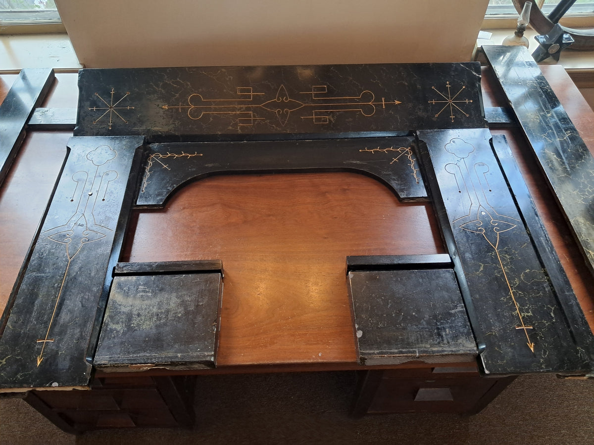 1880 Soapstone Fireplace Surround, faux marble paint