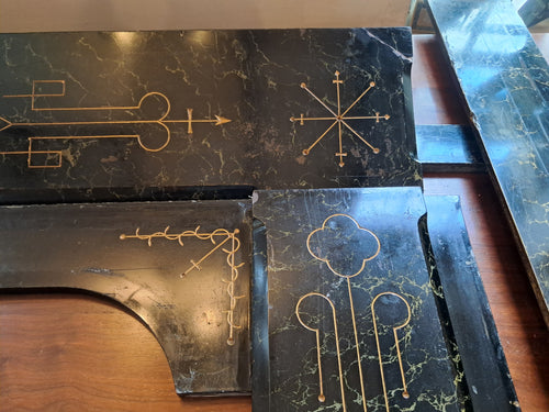 1880 Soapstone Fireplace Surround, faux marble paint