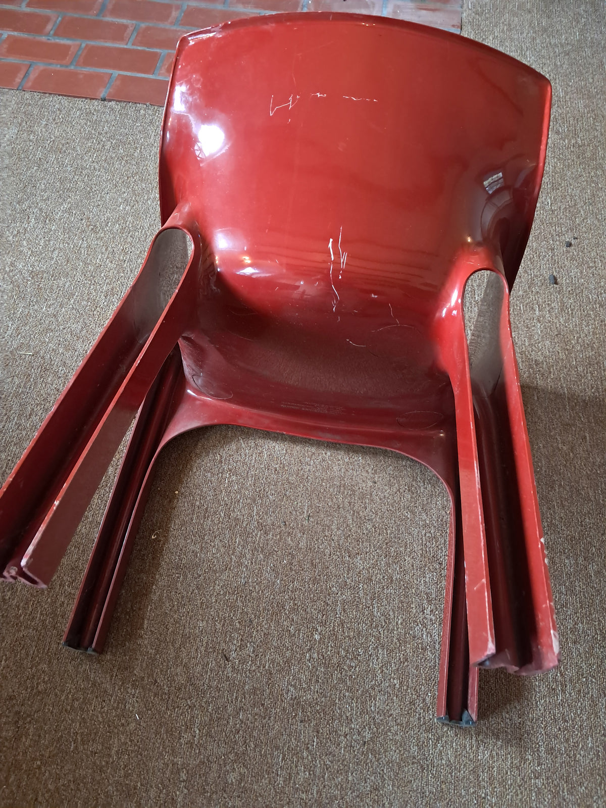 "Gaudi" armchair by Vico Magistretti in 1970 early patent pending model